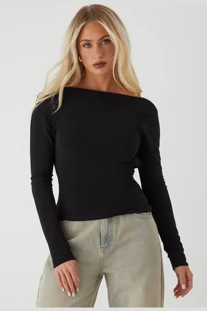 MissPap Womens Open Back Long Sleeve Top - - 6