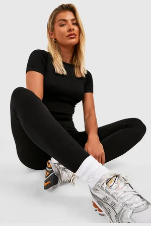 Boohoo Womens Seamless Ribbed Sculpt Legging - - M