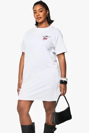 Boohoo Womens PLUS THE SWEET LIFE CHERRY OVERSIZED T-SHIRT DRESS - - 20