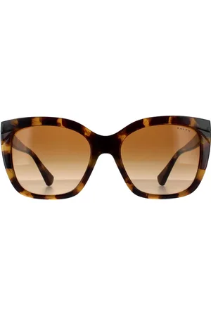 Ralph Lauren Womens Fashion Shiny Sponged Havana Gradient Sunglasses - One Size
