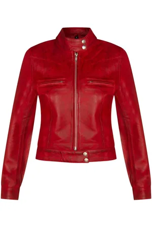Infinity Womens Classic Leather Biker Jacket-Watford - - 10