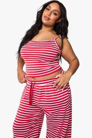 Boohoo Womens PLUS STRIPE STRAPPY TOP - - 20