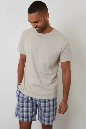 Threadbare Short Sleeve Check Pyjama Set - - M