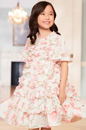 Needle & Thread Summer Posy Crepe Short Sleeve Kids Dress 11 Yrs