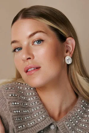 Needle & Thread Forever Crystal Stud Earrings One Size