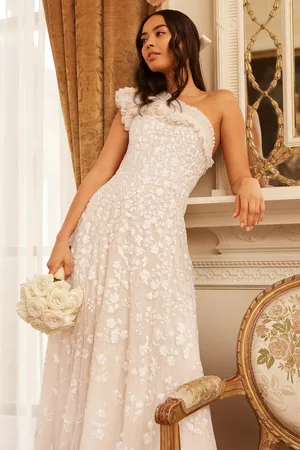 Needle & Thread Posy Pirouette One-Shoulder Ankle Gown UK 8