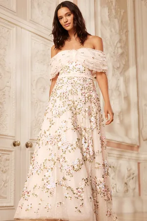 Needle & Thread Lunaria Wreath Off-Shoulder Gown UK 10