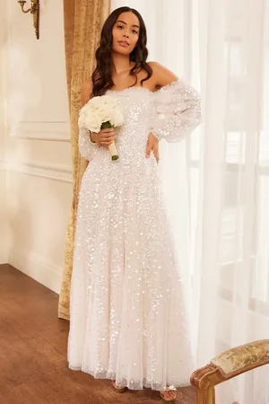 Needle & Thread Confetti Gloss Off-Shoulder Gown UK 16