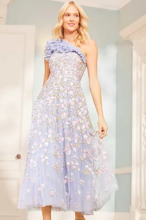 Needle & Thread Posy Pirouette One-Shoulder Ankle Gown UK 8
