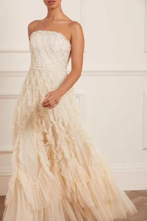 Needle & Thread Rosella Ruffle Strapless Gown UK 14