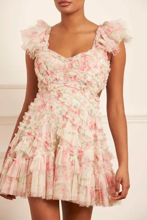 Needle & Thread Summer Posy Lola Backless Micro Mini Dress UK 12