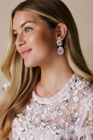 Needle & Thread Sentimental Rose Drop Earrings One Size