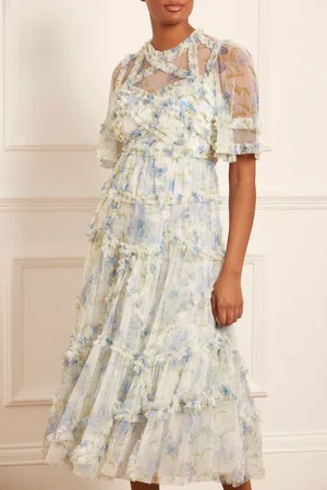 Needle & Thread Summer Posy Short Sleeve Ballerina Dress UK 8
