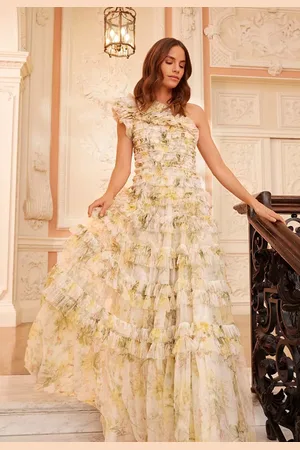 Needle & Thread Rose Lisette One-Shoulder Gown UK 14
