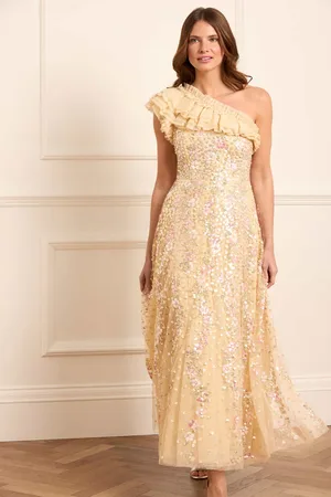 Needle & Thread Confetti One-Shoulder Ankle Gown UK 12
