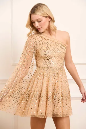 Needle & Thread Scatter Dot One-Shoulder Mini Dress UK 6