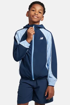 New Balance Boys Varsity Woven Jacket in Nylon, size 10-11 Y