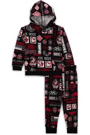 Jordan Nike Baby Brooklyn Printed Fleece 2-Piece Pullover Hoodie Set - - Cotton