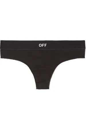 OFF-WHITE Off Rib Brazilian Panties - Female Underwear And Socks L