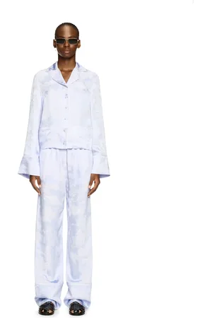 OFF-WHITE Fresco Jacq Vi Pajama Pants Serenity-whi - Female Underwear And Socks 38