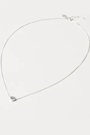 Oliver Bonas Heart Bead Pendant Necklace