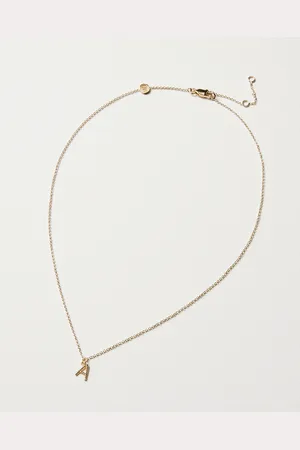 Oliver Bonas Twisted Initial Plated Pendant Necklace, size One size
