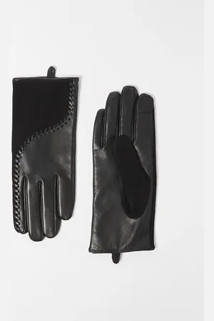 Oliver Bonas Whipstitch Leather Gloves, size Medium/Large