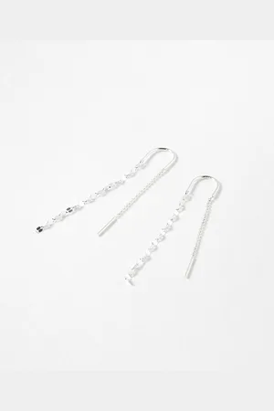 Oliver Bonas Renata Interest Thread Through Chain Earrings