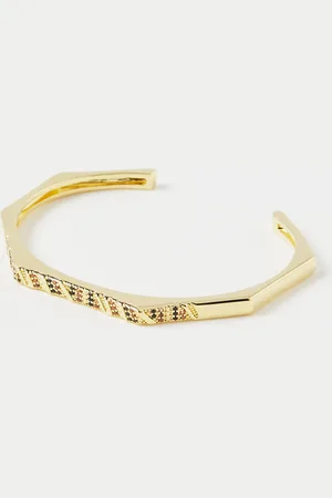 Oliver Bonas Sophie Gem Detail Plated Bangle