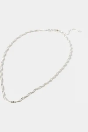 Oliver Bonas Frances Chunky Twist Plated Chain Necklace