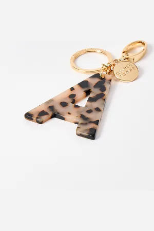 Oliver Bonas Alphabet Faux Tortoiseshell Initial Keyring