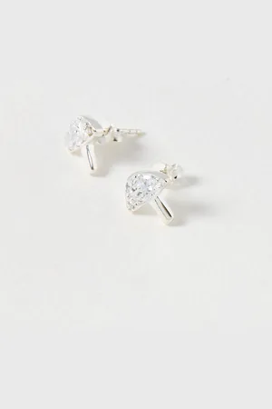 Oliver Bonas Penny Sparkle Mushroom Stud Earrings