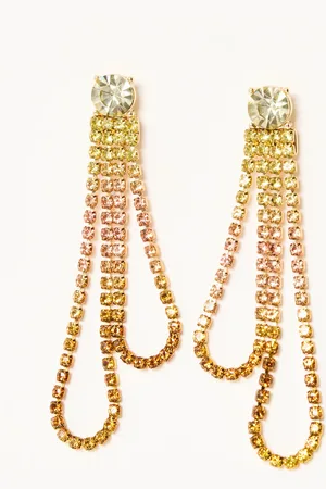 Oliver Bonas Maurea Statement Loop & Tassel Drop Earrings