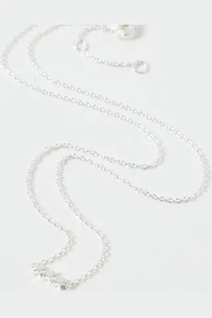 Oliver Bonas Triple Star Sterling Chain Necklace