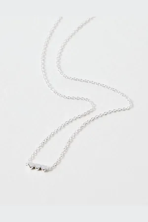 Oliver Bonas Triple Heart Chain Necklace