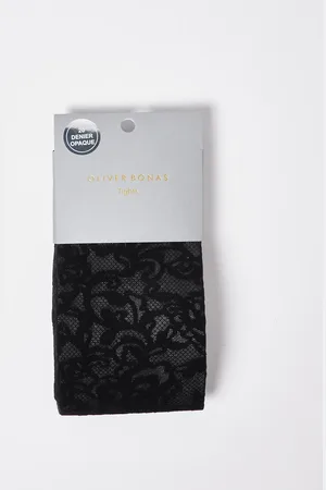 Oliver Bonas Floral Lace Tights, size Medium/Large