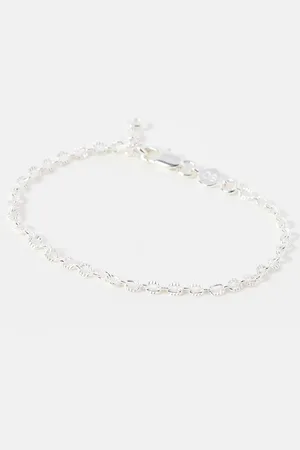 Oliver Bonas Awel Textured Oval Plated Chain Bracelet