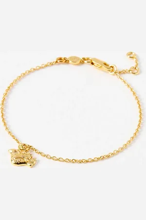 Oliver Bonas Wren Flying Bird Charm Plated Chain Bracelet