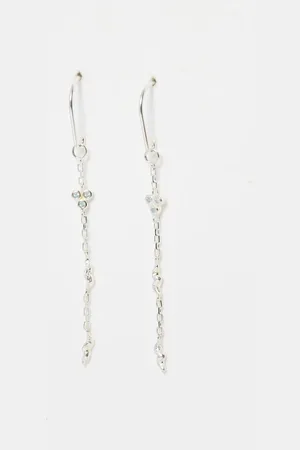 Oliver Bonas Martha Molten Charm Chain Earrings