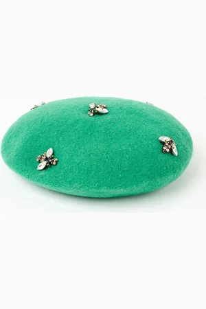 Oliver Bonas Wool Blend Bee Embellishment Beret