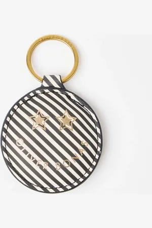 Oliver Bonas Stars In Your Eyes Monochrome Stripe Keyring
