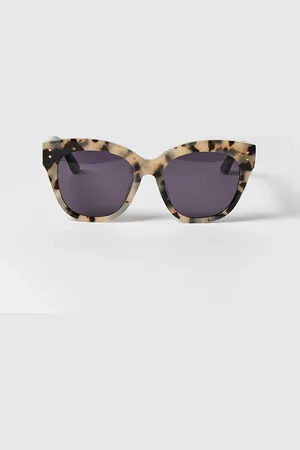 Oliver Bonas Milky Faux Tortoiseshell Cat Eye Sunglasses