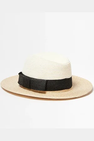 Oliver Bonas & White Bow Fedora Hat