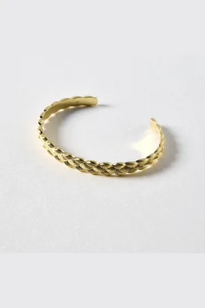 Oliver Bonas Sylvia Plaited Texture Plated Bangle