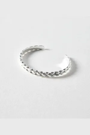 Oliver Bonas Sylvia Plaited Texture Plated Bangle