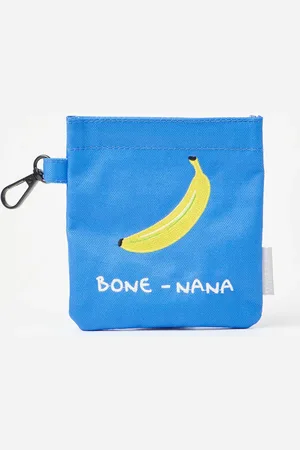 Oliver Bonas Bone-nana Blue Fabric Pet Treat Bag
