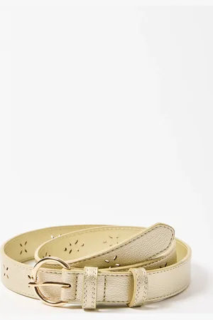 Oliver Bonas Flower Cut Out Skinny Jeans Belt, size Small