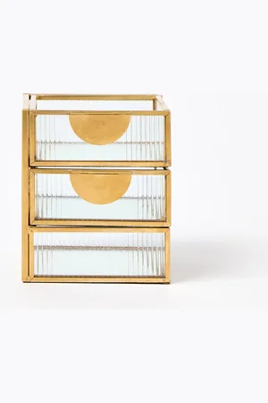 Oliver Bonas & Glass Swivel Tiered Jewellery Box