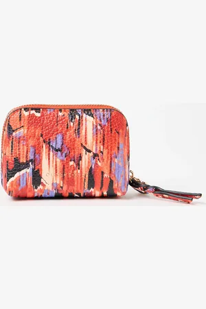Oliver Bonas Holly Red Abstract Zipped Coin Purse