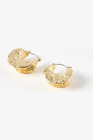 Oliver Bonas Marcella Textured Tone Hoop Earrings